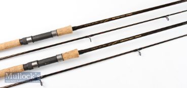 2x Good Shimano Twin Power Specimen Rods – 11ft 2pc carbon 1lb TC - fuji style lined guides – Fuji