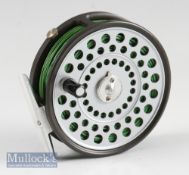Fine Hardy Bros Ltd England “The Princess” alloy trout fly reel - 3.5” dia with smooth alloy foot, -