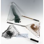 Fishing Landing Nets – Three folding landing nets lightweight Solvkroken together with 2 British