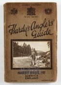 Hardy’s Angler’s Guide 49th edition 1927 brown cover with cloth spine, covers, front photograph,