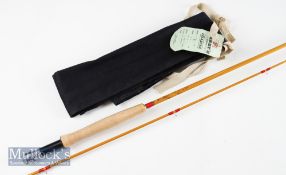 Fine Hardy “The Palakona” trout fly rod – 8ft 6in 2pc line 6# - 5oz 4drms, 148gms - with clear Agate