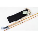 Fine Hardy “The Palakona” trout fly rod – 8ft 6in 2pc line 6# - 5oz 4drms, 148gms - with clear Agate