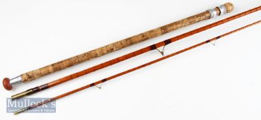 Good B James and Son London England “Kennett Perfection” split cane rod – 11ft 2in 3pc with