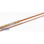 Good B James & Son Richard Walker Mk. IV Carp Rod – 10ft 2in 2pc split cane with agate line butt and