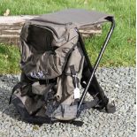 DAM Angler's Back Pack with Chair –Combination Backpack and an anglers chair Padded straps, One