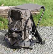 DAM Angler's Back Pack with Chair –Combination Backpack and an anglers chair Padded straps, One