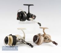 3x good Fixed Spool Spinning Reels - Allcocks Patent Delmatic Mark Two (VG); J.W Young and Sons
