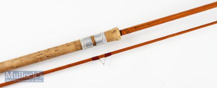 Fine R. Chapman Ware Herts “Peter Stone Ledger Strike NL split cane rod - 10ft 2pc with amber butt