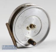 Rare Hardy Bros England “The Uniqua Reel” spitfire alloy trout size reel – 3 5/8” dia with smooth