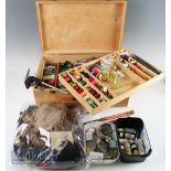Great Selection of Fly Fishing Equipment. To include Capes, wool, silks, varnishes, scoop/priest,
