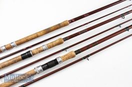 Collection of Hardy Fibatube Blank Made Carp/Avon Rods (3) 2x Carp rods both with fuji style line