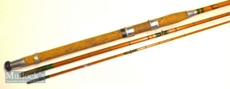 Allcocks The Super Wizard whole cane and split coarse rod - 11ft 3pc– fitted with red agate lined