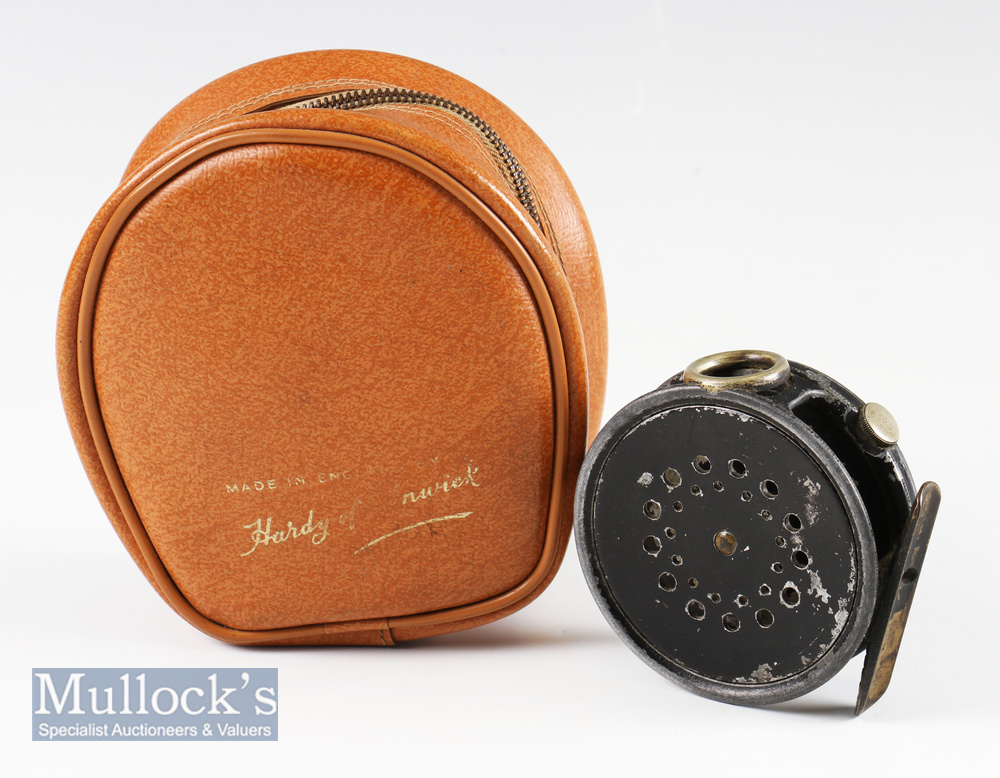 Interesting Hardy Bros Alnwick The Perfect Dup Mk. II alloy trout fly reel – 3 1/8” dia - together