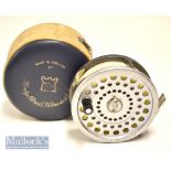 Hardy Bros “Marquis Salmon No.1” alloy fly reel - 3 7/8” dia with smooth alloy foot, reversible “