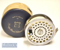 Hardy Bros “Marquis Salmon No.1” alloy fly reel - 3 7/8” dia with smooth alloy foot, reversible “