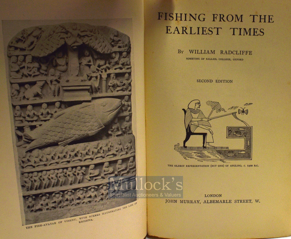 Radcliffe William – Fishing from the Earliest Times 1926, 2nd and best edition, illustrated original - Image 2 of 2