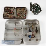 Hardy Neroda fly case: Metal lined with hook complete with a selection of 40 various traditional