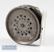 Unusual Hardy Bros Alnwick “The Perfect” alloy trout fly reel c.1921 – 3 1/8” dia, single check,