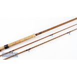 Fine Bruce and Walker Hexagraph “Barbel No.1” hand built rod with spare tip -11ft 6in 2pc with