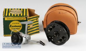 Allcock’s Perfection Flick-em 4” alloy trotting reel. 2 screw cap, face plate brake adjuster,