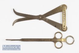 Allcock Patent Pair of Pike Scissors – With adjustable gap setting together with Allcock Jeffrey