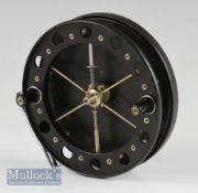 Allcock Match Aerial model Narrow Drum trotting reel, 4.5” diameter, 6 spoke with tension regulator,