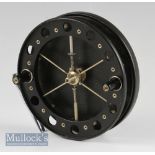 Allcock Match Aerial model Narrow Drum trotting reel, 4.5” diameter, 6 spoke with tension regulator,