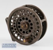 Hardy LA Viscount Mk3 7/8 bronze alloy fly reel. 2 screw latch, backplate disc adjuster, smooth