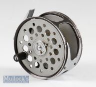 Farlow’s London The Serpent alloy salmon fly reel – 3.5” dia with dual chrome U shaped guide line,