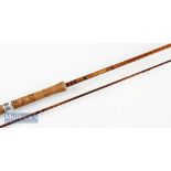 J.S Sharpe ltd Aberdeen Scottie Series “The Avon” split cane rod – 10ft 4in 2pc with clear Agate