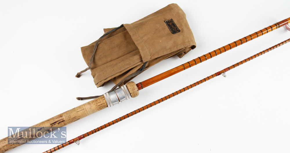 Unnamed B James & Son Mk. IV split cane carp rod – 10ft 2in 2pc with lined butt and tip guides – 27”