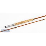 Milwards S.R.R Troutcraft split cane fly rod – 8ft 5in 2pc line 5# - agate line guides