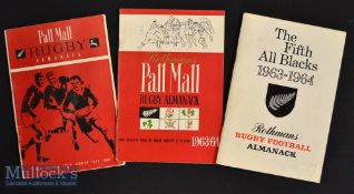1960/1963-4 Rothmans Pall Mall Rugby Almanacks (s): The popular compact pre-tour guides - the NZ