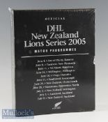 2005 British Lions Rugby Tour to New Zealand Full Boxed Set Programmes: In customised slip case