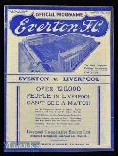 1936/37 Everton v Liverpool football programme date 16 Feb in very good condition overall^ no