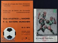 1959 European Cup Final Real Madrid v Stade Reims football programme date 3 June at Stuttgart^ minor