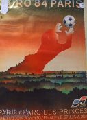 1984 France ‘Paris’ European Championship Football Poster in colour^ measures 85x60cm approx.