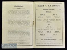 1949 England v FA of Ireland International football programme date 21 Sept at Goodison Park^ light
