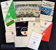 1980 England Rugby Grand Slam Programmes etc (4): Issues v Ireland (plus dinner invite^ menu/guest