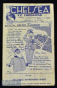 1946/47 Chelsea v Bolton Wanderers football programme date 31 Aug single sheets^ folds^ pencil