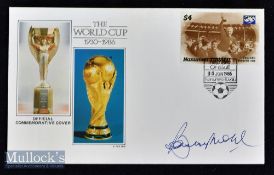 1930-1986 World Cup First Day Cover Signed by Bobby Moore: Official commemorative cover postal