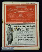 1936/37 Liverpool v West Bromwich Albion football programme date 28 Dec^ slight crease^ rusty