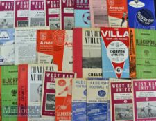 Selection of 1960s League/Non-League Football Programmes includes Chelsea^ West Ham^ Yeovil Town^