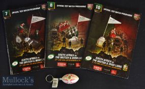 2009 British & Irish Lions in SA Test Rugby Programmes (3+): The three clashes with S Africa in
