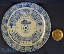 World Cup 1998 France Large Ceramic Serving Plate: marked to the reverse ‘Made in Holland’^ blue and