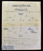 1960/61 Chelsea Public Practice Match football programme Blues v Reds date 15 Aug at Stamford