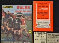 1969/1970 Wales/NZ Connection Quartet (4): Unusual selection^ tickets for each of Wales’ two Tests