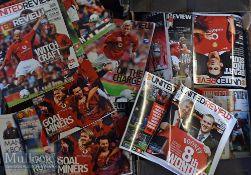 Quantity of Manchester United Football Programmes all modern eras^ varying fixtures included^ most