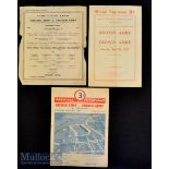 1927-1948 British Army v French Army Rugby Programmes (4): Paper issues for this traditional match