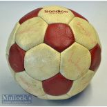 1970's Sondico leather football signed by Stoke City FC players to include Peter Shilton^ George